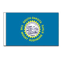 South Dakota Flag with Pole Hem