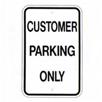 Customer Parking Only Sign, SSG78RA5