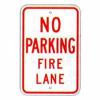 No Parking Fire Lane Sign, SSR53RA5