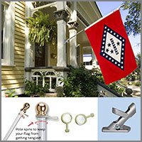 US State Flags & Tangle Free Spinning Flagpole Sets