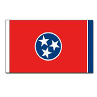 Tennessee Flag with Pole Hem