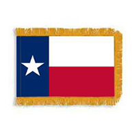 Texas Fringed Flag with Pole Hem