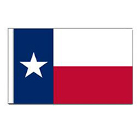 Texas Flag with Pole Hem
