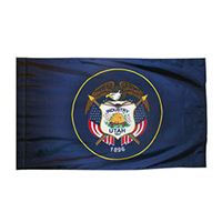 Historical Utah Flag with Pole Hem