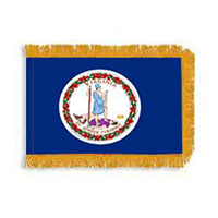 Virginia Fringed Flag with Pole Hem