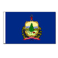 Vermont Flag with Pole Hem