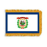 West Virginia Fringed Flag with Pole Hem