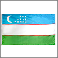 Uzbekistan Flags