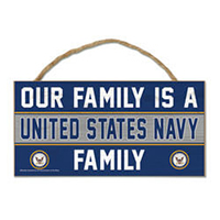 Navy Family Wood Sign