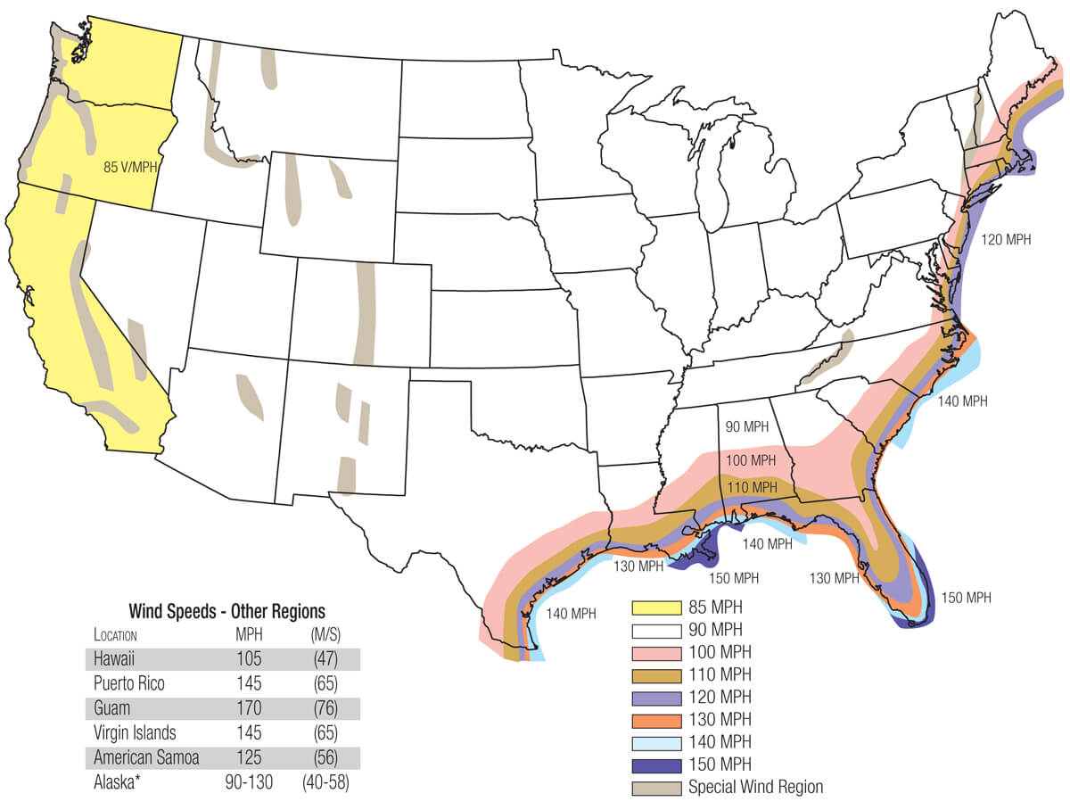 Wind Speeds across the USA