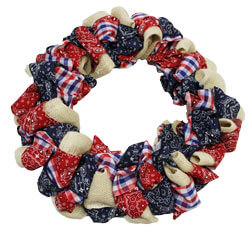 Patriotic Ribbon Wreath (12 in.)