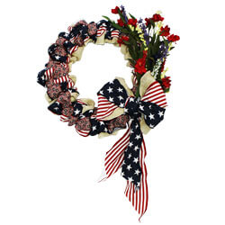 Patriotic Ribbon Wreath WREATH18RR